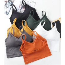 Load image into Gallery viewer, Soft Cotton Sports Bras For Women Push Up Solid Sports Bra Jogging Gym Women Sports Bra Girl Underwear Fitness Running Yoga Sport Tops