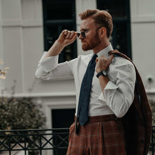 Load image into Gallery viewer, Marino - Navy Blue Silk Grenadine Tie