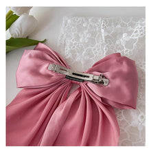 Load image into Gallery viewer, Solid Color Big Large Satin Bow Hairpins Barrettes For Women Girl Wedding Long Ribbon Hair Clip Fashion Hairgrips Accessories For Party