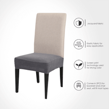 Load image into Gallery viewer, Solid Dining Chair Cover Elastic Half-wraped Seat Case for Kichen Wedding Banquet Hotel Chair Cushions Cover Removable Washable Dining Room Chair Slipcovers Dining Chair Covers Parsons Chair Slipcover Stretch Chair Covers for Dining Room