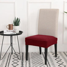Load image into Gallery viewer, Solid Dining Chair Cover Elastic Half-wraped Seat Case for Kichen Wedding Banquet Hotel Chair Cushions Cover Removable Washable Dining Room Chair Slipcovers Dining Chair Covers Parsons Chair Slipcover Stretch Chair Covers for Dining Room