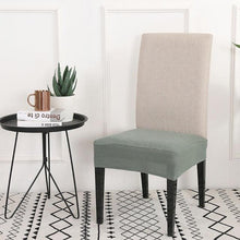 Load image into Gallery viewer, Solid Dining Chair Cover Elastic Half-wraped Seat Case for Kichen Wedding Banquet Hotel Chair Cushions Cover Removable Washable Dining Room Chair Slipcovers Dining Chair Covers Parsons Chair Slipcover Stretch Chair Covers for Dining Room