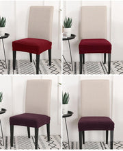 Load image into Gallery viewer, Solid Dining Chair Cover Elastic Half-wraped Seat Case for Kichen Wedding Banquet Hotel Chair Cushions Cover Removable Washable Dining Room Chair Slipcovers Dining Chair Covers Parsons Chair Slipcover Stretch Chair Covers for Dining Room