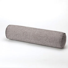 Load image into Gallery viewer, Solid Long Round Maternity Pillow Cotton linen Neck Headrest Body pillow Bed Chair Car Seat Backrest Sleeping Pillow Round Cervical Roll Cylinder Bolster Pillow with Removable Washable Cover, Ergonomically Designed for Head Neck Spine