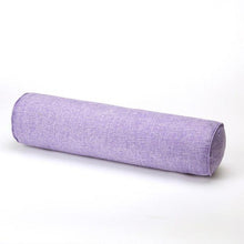 Load image into Gallery viewer, Solid Long Round Maternity Pillow Cotton linen Neck Headrest Body pillow Bed Chair Car Seat Backrest Sleeping Pillow Round Cervical Roll Cylinder Bolster Pillow with Removable Washable Cover, Ergonomically Designed for Head Neck Spine