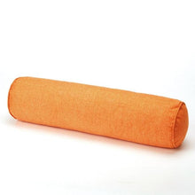Load image into Gallery viewer, Solid Long Round Maternity Pillow Cotton linen Neck Headrest Body pillow Bed Chair Car Seat Backrest Sleeping Pillow Round Cervical Roll Cylinder Bolster Pillow with Removable Washable Cover, Ergonomically Designed for Head Neck Spine