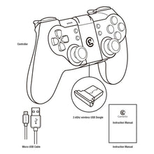 Load image into Gallery viewer, Solid Sustainable Black Bluetooth 2.4GHz Wireless Gamepad Controller Compatible With PC Smartphones Laptop