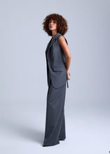Load image into Gallery viewer, Broadway Sophia Longline Virgin Wool Waistcoat in Mid Grey