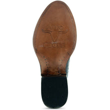 Load image into Gallery viewer, Men's Black Ostrich Print Cowboy Boots (H7002)