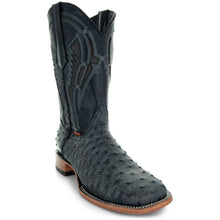 Load image into Gallery viewer, Soto Boots Mens Out of the Wild Black Ostrich Print Boots H50031