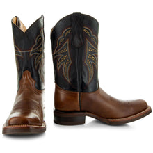 Load image into Gallery viewer, Miel Square Toe Leather Cowboy Boots H4002