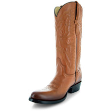 Load image into Gallery viewer, Cowboy Dress Boots | Mens Classic Round-Toe Boots (H7001-Tan)