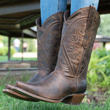 Load image into Gallery viewer, Cheyenne Cowgirl Boots | Women's Snipped Toe Leather Boots (M50041)