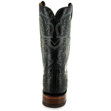 Load image into Gallery viewer, Black Caiman Belly Print Men's Cowboy Boots H4001
