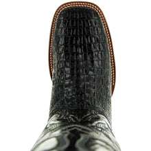 Load image into Gallery viewer, Black Caiman Belly Print Men's Cowboy Boots H4001