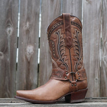 Load image into Gallery viewer, Women's Harness Boots | Brown Leather Harness Boots (M50039)