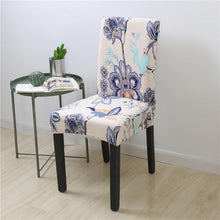 Load image into Gallery viewer, Spandex Chair Covers Printed Dining Room Stretch Seat Cover Chair Protective Case for Restaurant Banquet Kitchen Hotel Stretch Spandex Removable Washable Dining Chair Protector