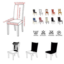 Load image into Gallery viewer, Spandex Seat Chair Cover Removable Slipcover Anti-Dirty Kitchen Cover For Banquet Wedding Dinner RestaurantStretch Spandex Dining Chair Slipcovers Removable Washable Dining Room Chair Protector Cover Seat Slipcover