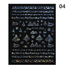 Load image into Gallery viewer, Sparkly Gold Bronzing Christmas 3D Snowflake Nail Stickers Colorful Sliver Glitter Xmas Elk Deer Socks Transfer Foil For Nails Snowflake Nail Art Stickers Decals Christmas Nail 3D Self Adhesive Nail Stickers for Acrylic Nails Snowflake Winter Slider