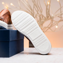 Load image into Gallery viewer, 65-225-CGN SPETTACOLARE Italian Pebble Grain Calfskin Sneakers Cognac