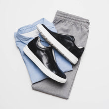 Load image into Gallery viewer, 65-219-BLK SPETTACOLARE Italian Glove Baby Calf Sneakers, Black