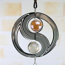 Load image into Gallery viewer, Spiral Rotating Wind Chimes Windows Metal Spiral Tail Stainless Steel Spin Decor For Indoor Outdoor Spinner Wind Chime Decoration Christmas Spinner Crystal Wind Chime