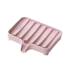 Load image into Gallery viewer, Sponge Holder PP Wheat Straw Storage Rack Drain Soap Box Tray Soapbox 1 Pcs Shower Soap Tray Tool Soap Dish Plate Holder Waterfall Draining Soap Sponge Holder for Shower Kitchen Sink Bathroom Laundry Countertop Face Body Bath Soap, Soap-Saving Dish