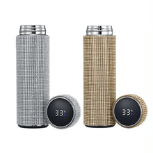 Load image into Gallery viewer, Sport Sterlling Creative Diamond Thermos Bottle Water Bottle Stainless Steel Smart Temperature Display Vacuum Flask Mug Gift for Men Women