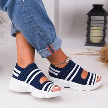 Load image into Gallery viewer, Sport Women's Comfortable Footwear Summer Platform Sandals Shoes Female Slip On Peep Toe Knitted Footwear Summer Sandals Women Shoes Female Slip On Elegant Sneakers
