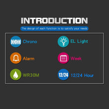 Load image into Gallery viewer, Sports Military Kids Digital Watches Student Childrens Watch Fashion Luminous Led Alarm Camouflage Green Waterproof Digital Sport Watches For Kids Birthday Presents Gifts
