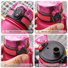 Load image into Gallery viewer, Sports Water Bottles With Time Marker Portable Leakproof Outdoor Shaker My Bottle Tritan Plastic Eco-Friendly Drinkware BPA Free Leakproof Outdoor Sport Direct Drinking Plastic Eco-Friendly Drinkware Water bottle