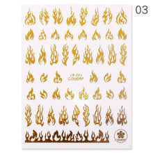 Load image into Gallery viewer, Spring Abtract Stripe Lines Flower Leaves 3D Nail Sticker Black White Butterfly Transfer Decals Slider Nail Art Decoration Decals Sticker For Pretty Girl Self-Adhesive Nail Decals Designer Nail Stickers for Acrylic Nail Art Decals Water Transfer Nail