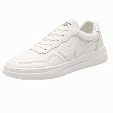 Load image into Gallery viewer, Spring Fashion Breathble Women Sneakers Leather Platform Shoes Women Lace Up Casual Shoes White Fashion Sneakers White PU Leather Platform Sneaker For Women Lace Up Walking Sneakers