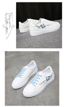 Load image into Gallery viewer, Spring Fashion Breathble Women Sneakers Leather Platform Shoes Women Lace Up Casual Shoes White Fashion Sneakers White PU Leather Platform Sneaker For Women Lace Up Walking Sneakers