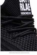 Load image into Gallery viewer, Spring New Men Sneakers White Fashion Flat Casual Mesh Breathable Walking Sneakers Lightweight Running Trainers Mesh Comfortable Sport Fashion Lace Up Mens Sneakers