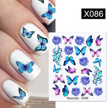 Load image into Gallery viewer, Spring Simple Green Theme Water Decal Sticker Flower Leaf Tree Summer Slider For Manicuring Nail Art Watermarks Art Decoration Manicure Tools Nail Watermark Decals iridescent Decoration Nail Self-Adhesive Decals Nail Stickers Water Transfer Fresh Nail
