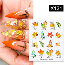 Load image into Gallery viewer, Spring Simple Green Theme Water Decal Sticker Flower Leaf Tree Summer Slider For Manicuring Nail Art Watermarks Art Decoration Manicure Tools Nail Watermark Decals iridescent Decoration Nail Self-Adhesive Decals Nail Stickers Water Transfer Fresh Nail