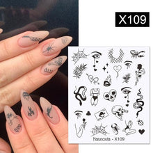Load image into Gallery viewer, Spring Simple Green Theme Water Decal Sticker Flower Leaf Tree Summer Slider For Manicuring Nail Art Watermarks Art Decoration Manicure Tools Nail Watermark Decals iridescent Decoration Nail Self-Adhesive Decals Nail Stickers Water Transfer Fresh Nail