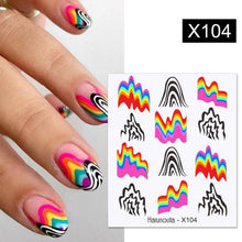 Load image into Gallery viewer, Spring Simple Green Theme Water Decal Sticker Flower Leaf Tree Summer Slider For Manicuring Nail Art Watermarks Art Decoration Manicure Tools Nail Watermark Decals iridescent Decoration Nail Self-Adhesive Decals Nail Stickers Water Transfer Fresh Nail