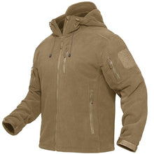Load image into Gallery viewer, Spring Winter Fleece Jacket With Hood Mens Tactical Waterproof Fleece Jacket Hooded Jacket Mountain Windproof Ski Jackets Windbreaker Winter Warm Snow Coat Outdoor Windproof Soft Work Lightweight Jacket