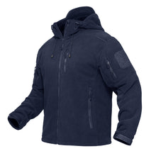 Load image into Gallery viewer, Spring Winter Fleece Jacket With Hood Mens Tactical Waterproof Fleece Jacket Hooded Jacket Mountain Windproof Ski Jackets Windbreaker Winter Warm Snow Coat Outdoor Windproof Soft Work Lightweight Jacket