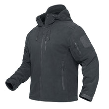 Load image into Gallery viewer, Spring Winter Fleece Jacket With Hood Mens Tactical Waterproof Fleece Jacket Hooded Jacket Mountain Windproof Ski Jackets Windbreaker Winter Warm Snow Coat Outdoor Windproof Soft Work Lightweight Jacket