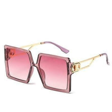Load image into Gallery viewer, Square Oversized Sunglasses for Women Men Flat Top Fashion Shades Big Frame Sunglasses For Women With Hollow Glasses & New Legs Fashionable Sunglasses For Men & Women