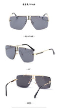 Load image into Gallery viewer, Square Sunglasses for Men Classic Oversized Sun Glasses Men And Women New Fashionable Street Snap Style New Frameless Sunglasses New Popular Square Shape Sunglasses For Men & Women