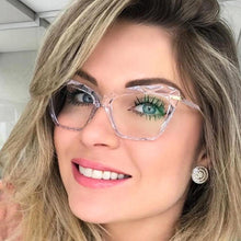 Load image into Gallery viewer, Square Women Reading Glasses Frame Crystal Multi-section Optical Computer Glasses Square Design Reading Glasses For Women Light Blocking Computer Reader Glasses For Men And Women