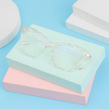 Load image into Gallery viewer, Square Women Reading Glasses Frame Crystal Multi-section Optical Computer Glasses Square Design Reading Glasses For Women Light Blocking Computer Reader Glasses For Men And Women