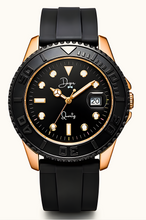 Load image into Gallery viewer, Minimalist Quartz Watch - The Dark Night Rose Gold Edition