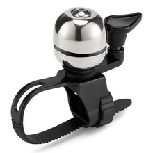 Load image into Gallery viewer, Stainless Bicycle Bell Ring Bike Horn Ordinary Handlebar Bell Horn Crisp Sound Safety Bike Alarm Bell With Mounting Lock Plate Bicycle Bike Bell Classic Bicycle Bell Makes Loud Sound For Road Bike Mountain Bike Sports