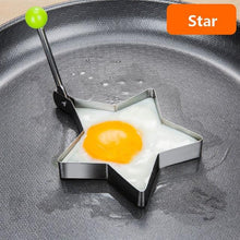 Load image into Gallery viewer, Stainless Steel 5 Style Fried Egg Pancake Shaper Omelet Mold Mould Frying Egg Cooking Tools Kitchen Accessories Gadget Rings Stainless Steel Fried Egg Ring Mold Omelette Pancake Rings Cute Shape Egg Mold Cooking Tools