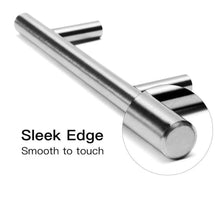Load image into Gallery viewer, Stainless Steel Cabinet Handles Diameter 10mm Kitchen Door T Bar Straight Handle Pull Knobs Furniture Hardware European Bar Style Cabinet Pull
